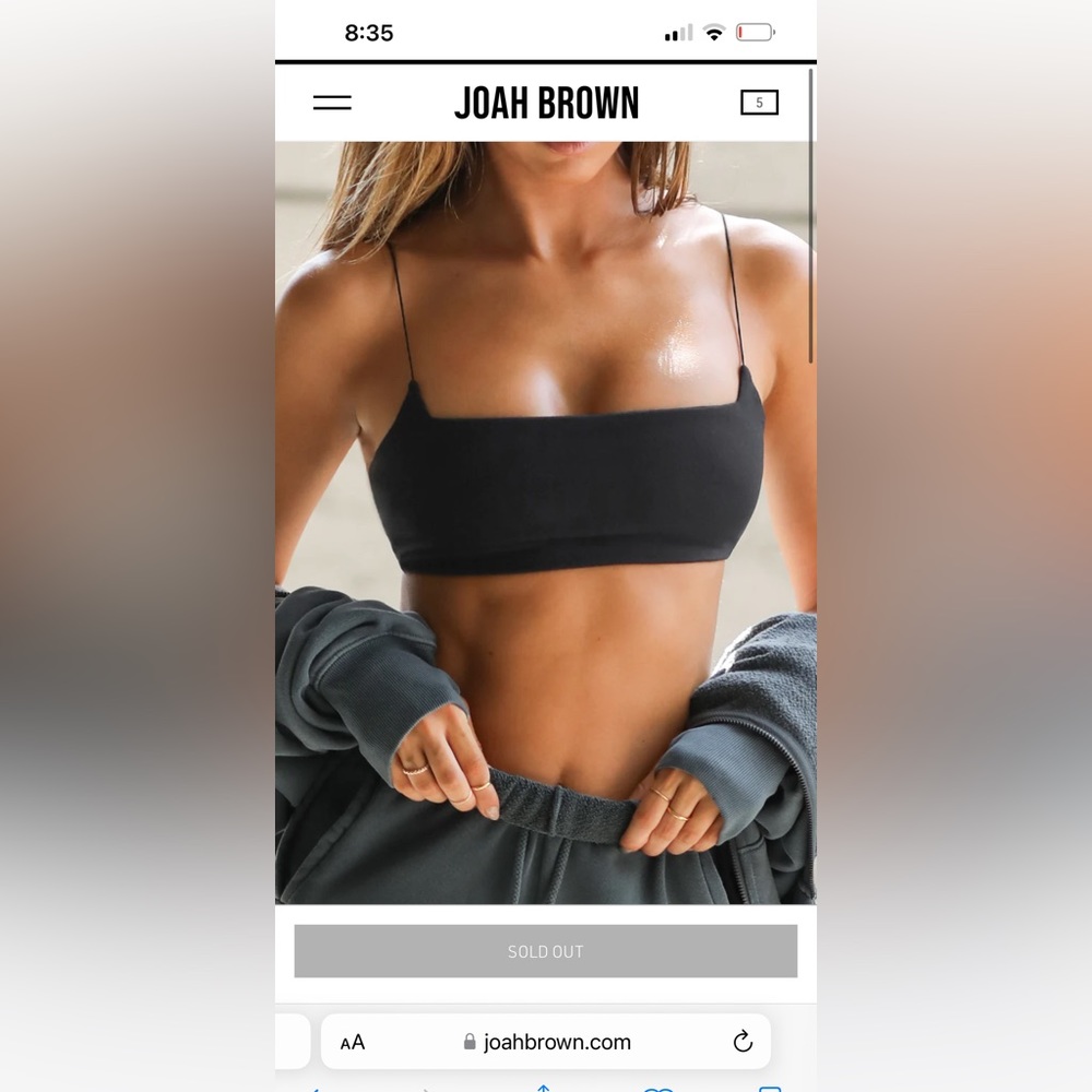JOAH BROWN CORDED SMOOTHING BRA